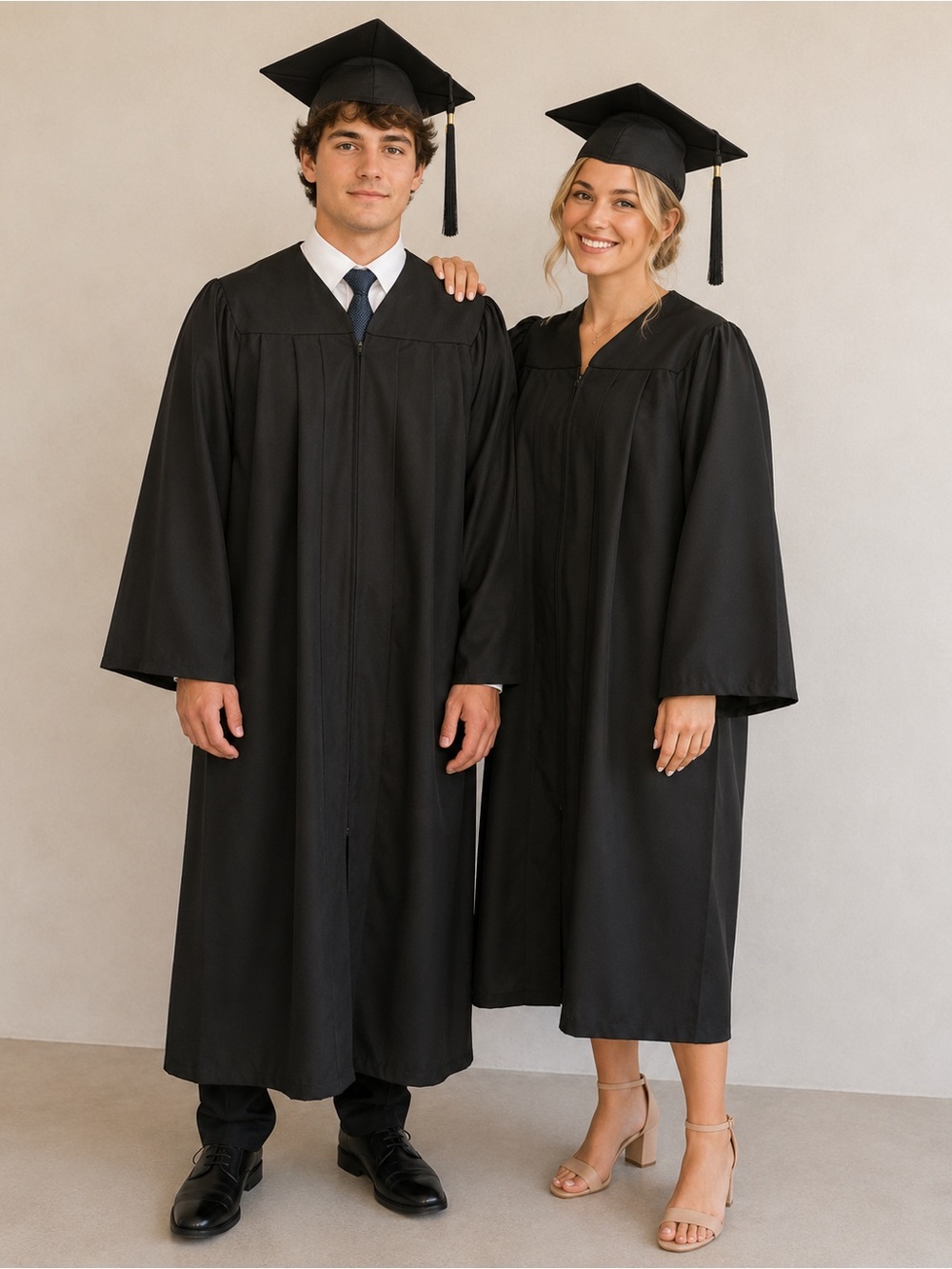 Classic Black Graduation Gown